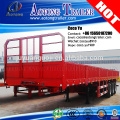 Tri-axles cargo transportiing flatbed 40ft container barrier rail side wall open semi trailer for sale